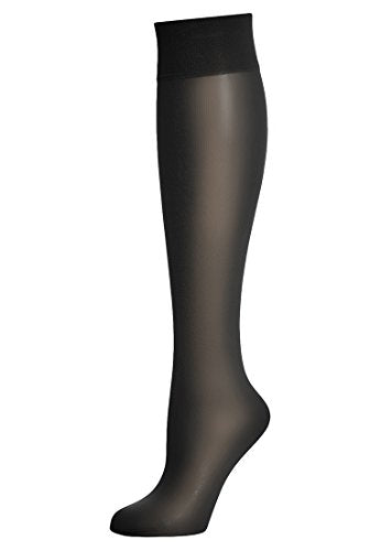 Wolford Women's Sheer 15 Knee-Highs, 15 DEN, Black (Black 7005), Small on Sale